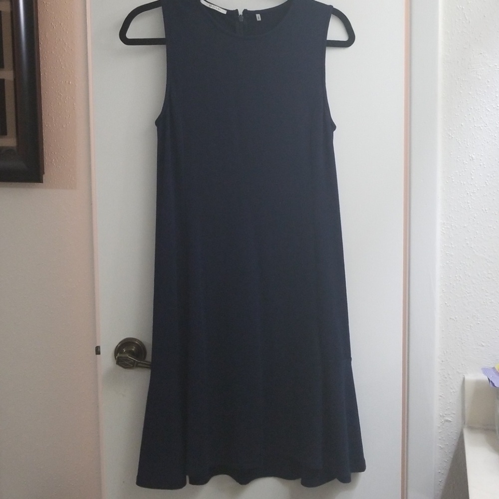 Tahari sleeveless blue modal fabric dress